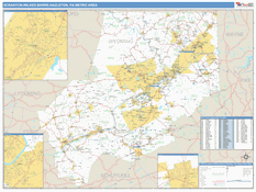 Scranton-Wilkes-Barre-Hazleton Metro Area Digital Map Basic Style